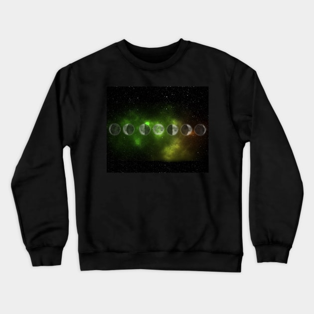 Leo Moon Crewneck Sweatshirt by cherubi19